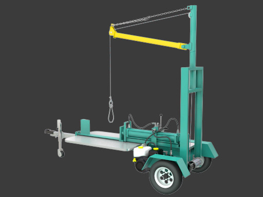 Trailer-Mounted Table Wood Splitter